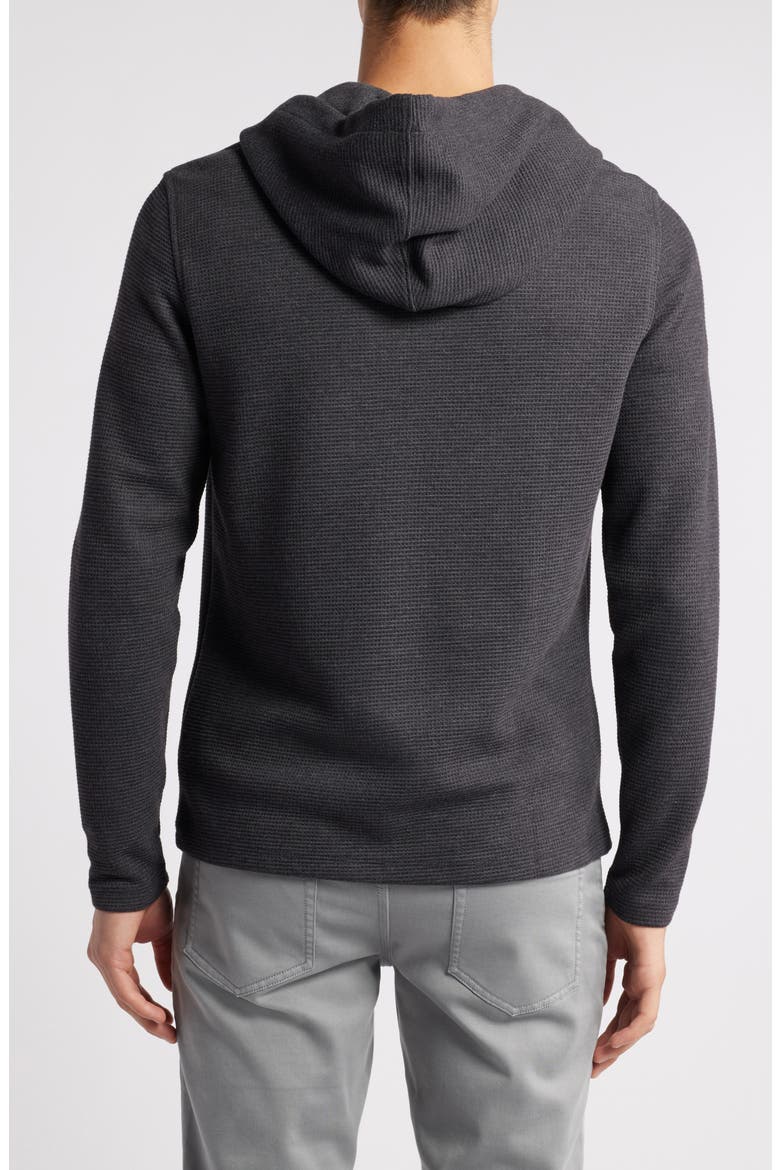 Grenfell Waffle Knit Cotton Blend Hoodie, Alternate, color, CHARCOAL