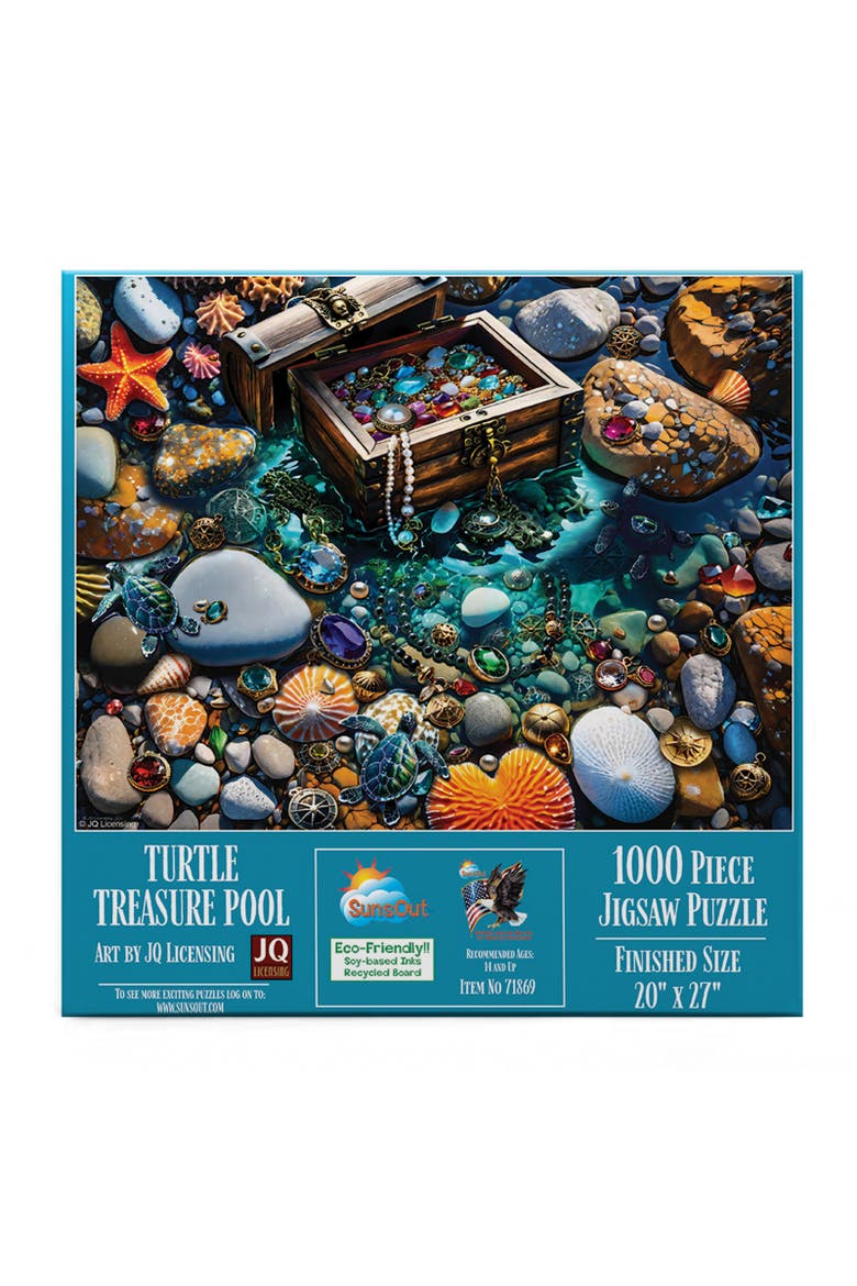 Turtle Treasure Pool 1000 piece Jigsaw Puzzle for Adults, Alternate, color, Multicolor