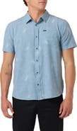 O'Neill UPF Slub Standard Short Sleeve Performance Button-Up Shirt