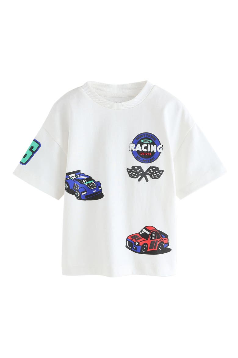 Kids' Racing Car Graphic T-Shirt, Main, color, NEUTRAL