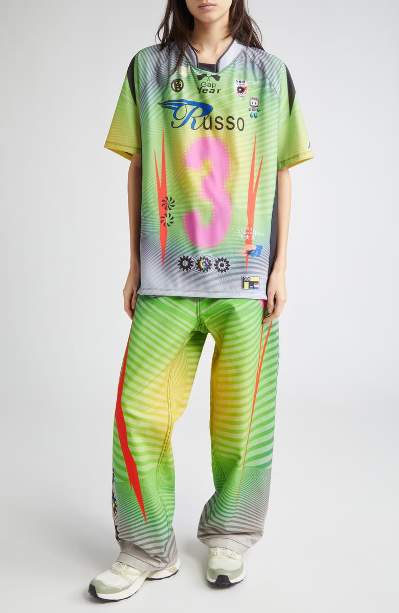 Paolina Russo Baggy Wide Leg Jeans, Alternate, color, Green