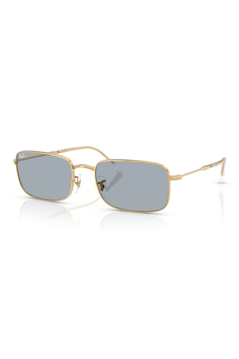 59mm Rectangle Sunglasses, Alternate, color, ARISTA / BLUE