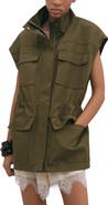 MANGO High Neck Pocket Cotton Vest