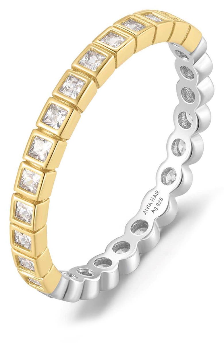 ANIA HAIE Two-Tone Bezel Cubic Zirconia Ring, Alternate, color,