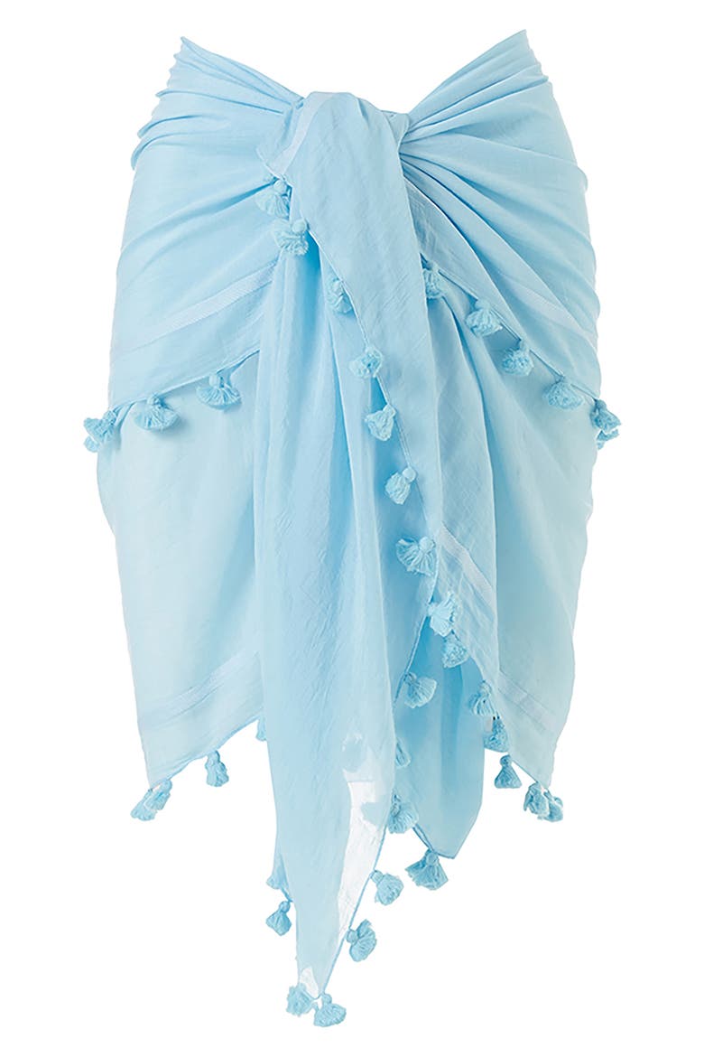 Tassel Cover-Up Pareo, Alternate, color, SKY