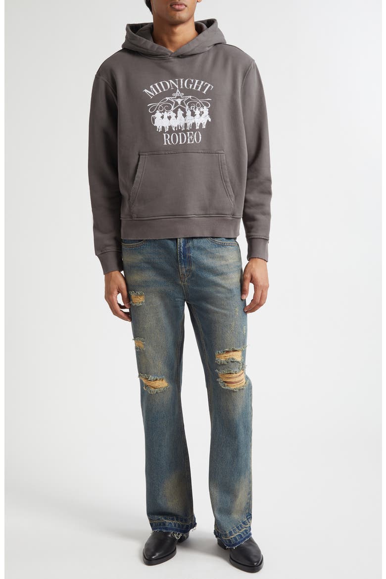 Texoma Distressed Release Hem Bootcut Jeans, Alternate, color, VINTAGE WASH
