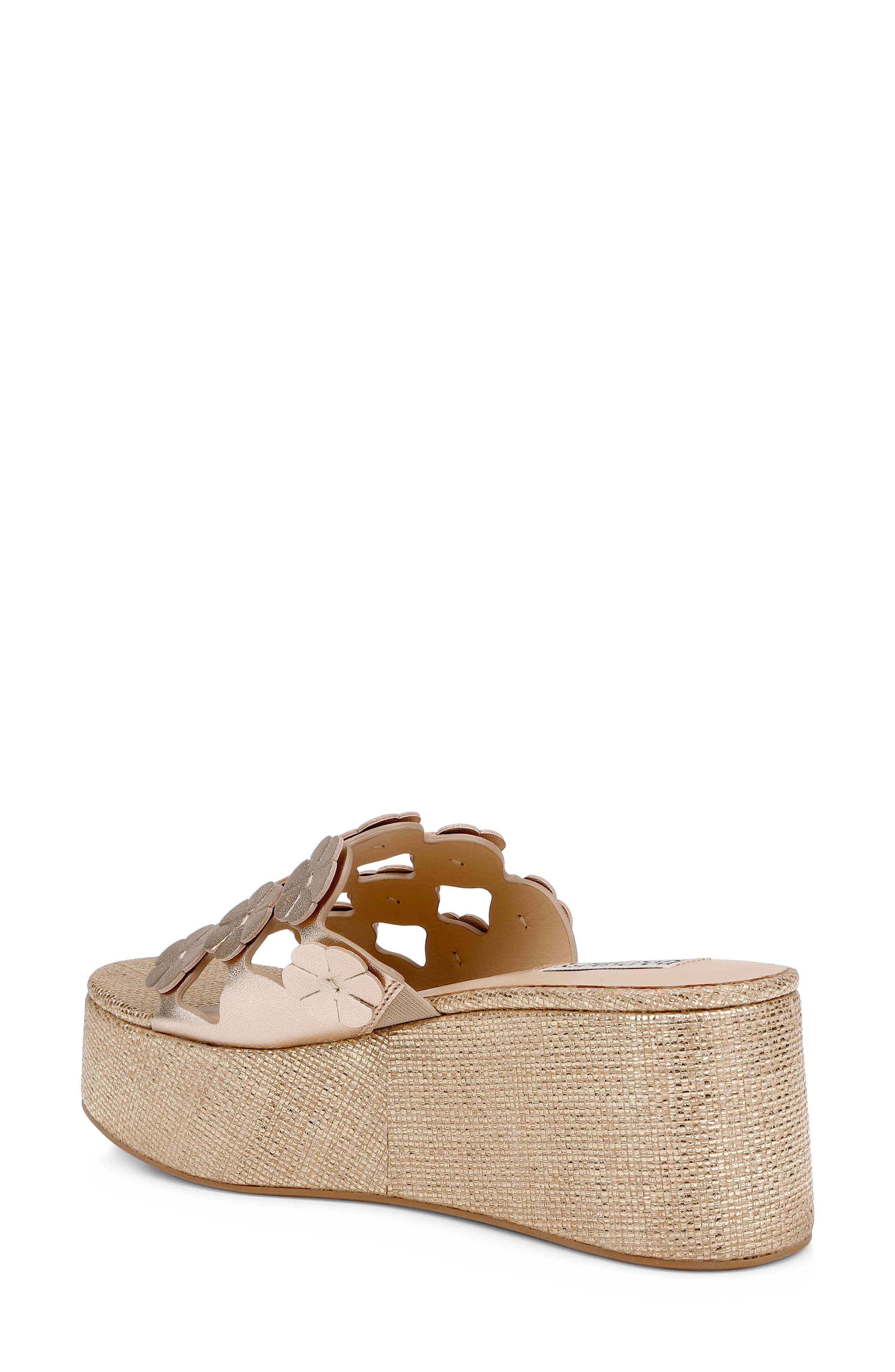 Wendall Platform Wedge Slide Sandal, Alternate, color, GOLD METALLIC