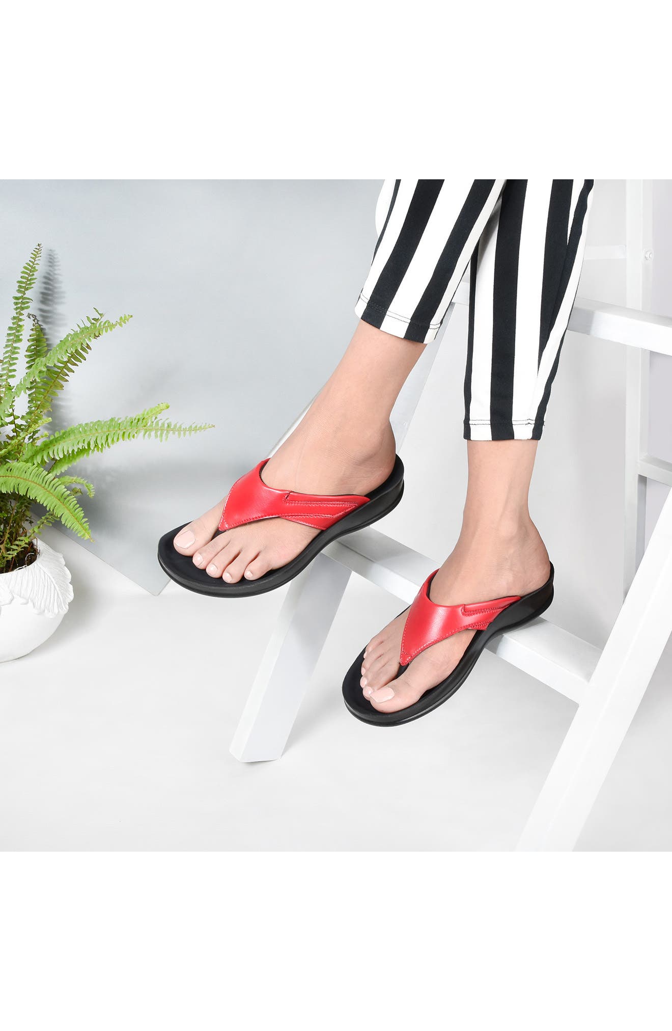 AEROTHOTIC Algiz Waterproof Flip Flop, Alternate, color, Red