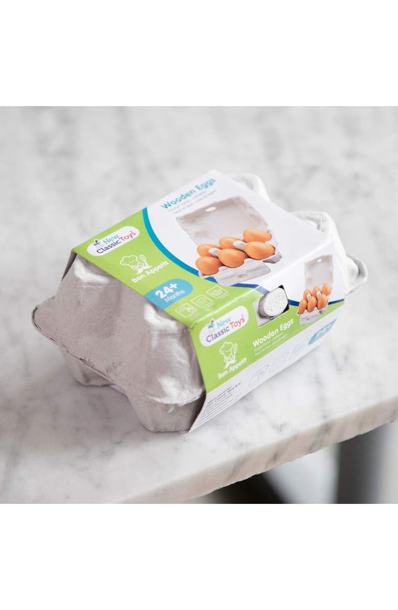 NEW CLASSIC TOYS Wooden Eggs 6-pieces, Alternate, color, 