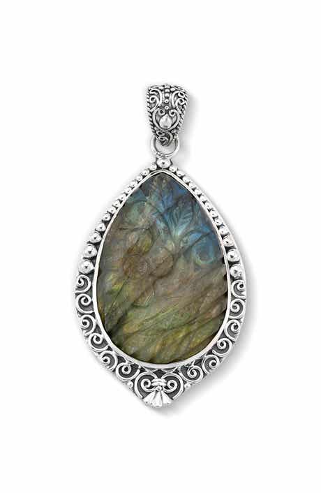 SAMUEL B. Floral Design Labradorite Pendant