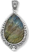 SAMUEL B. Floral Design Labradorite Pendant