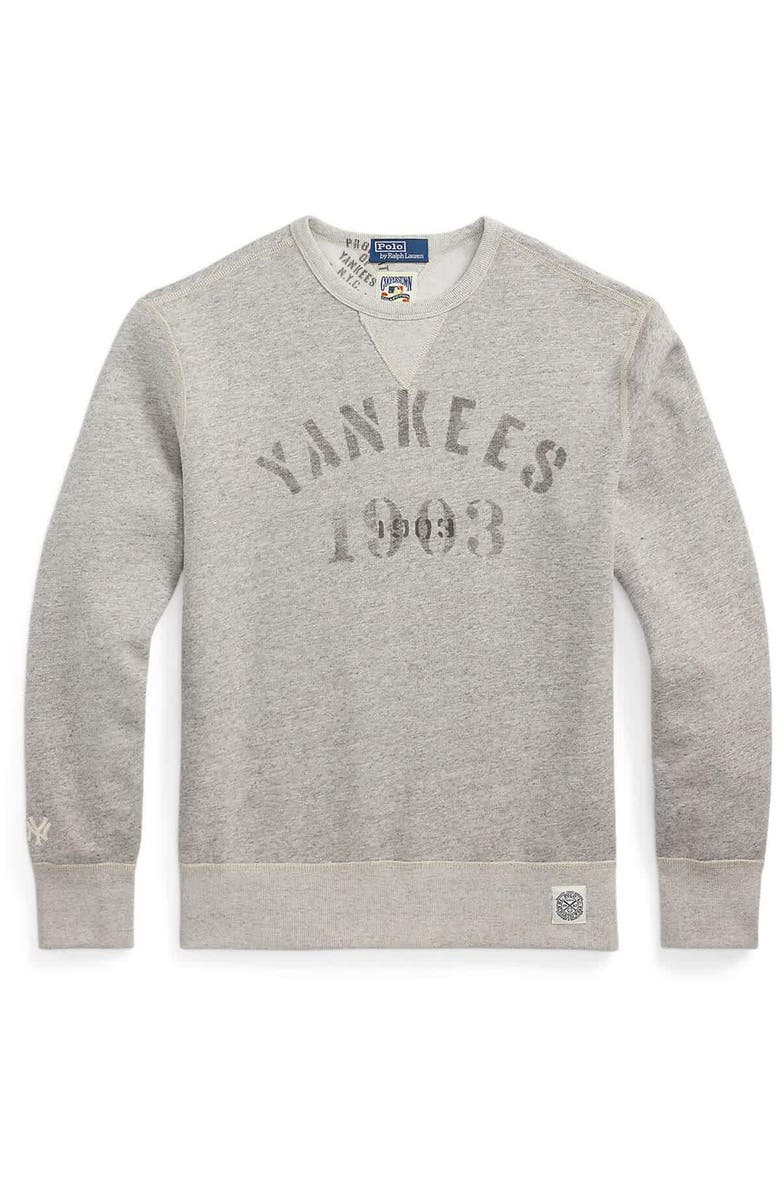 Polo Ralph Lauren Men's Polo Ralph Lauren Heather Gray New York Yankees Pullover Sweatshirt, Alternate, color,