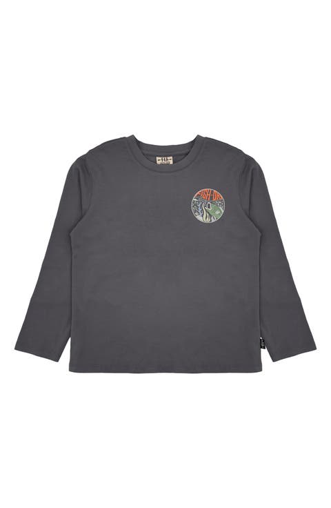 Kids' Fish Long Sleeve Cotton Graphic T-Shirt