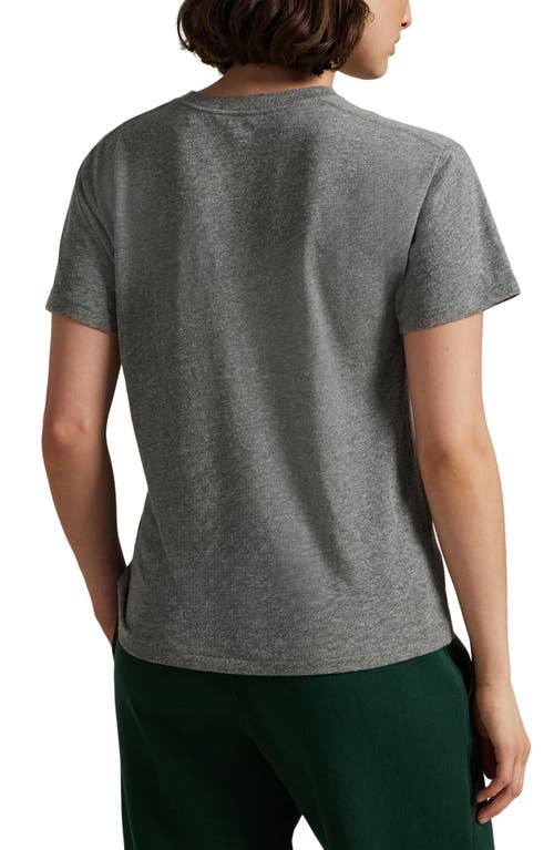 Polo Ralph Lauren Logo Graphic T-shirt In Gray