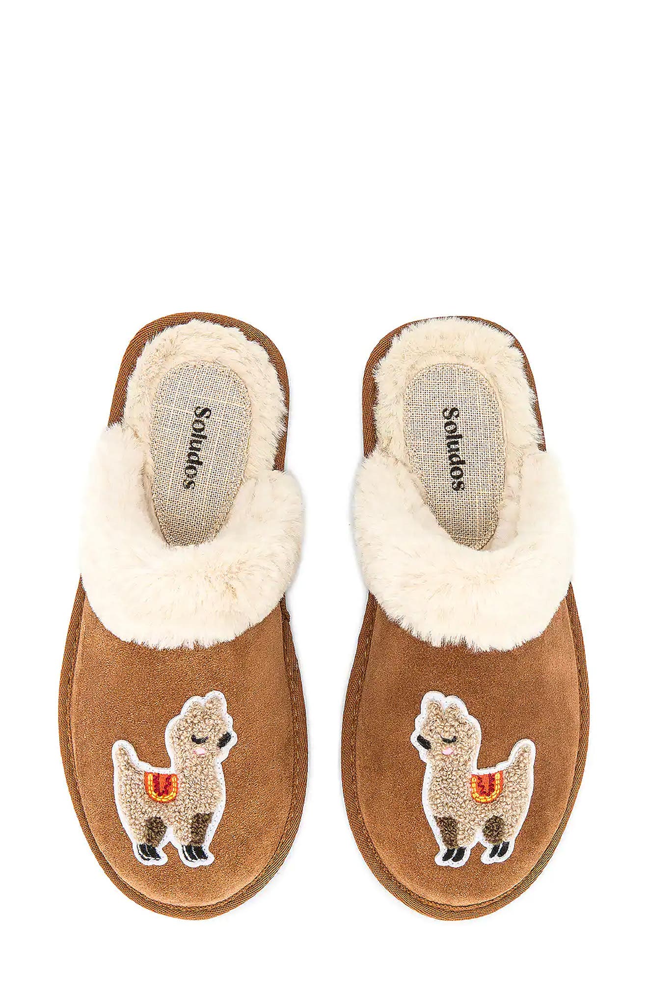 Soludos Llama Cozy Faux Fur Slipper, Main, color, 