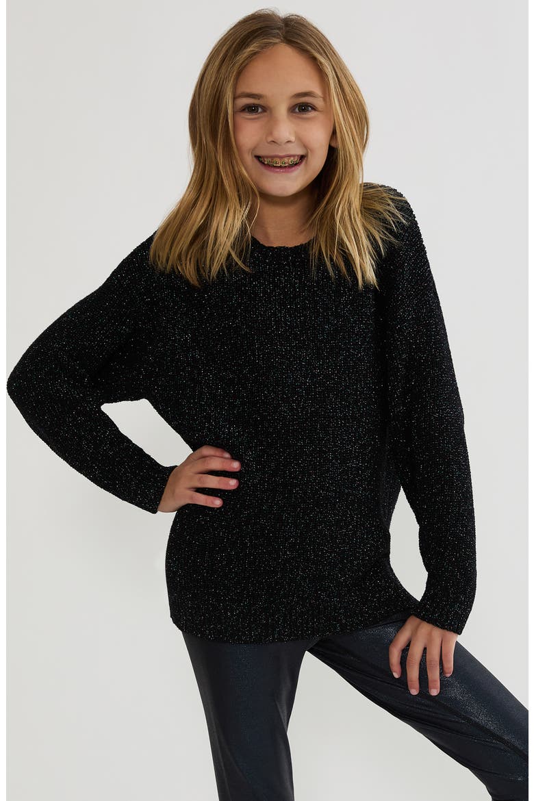 Kids' Little Callie Sweater, Alternate, color, MOONLIGHT
