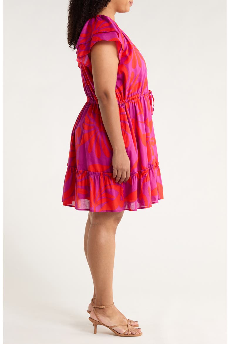 Arona Floral Baden Cotton Dress, Alternate, color, PURPLE-MULTI