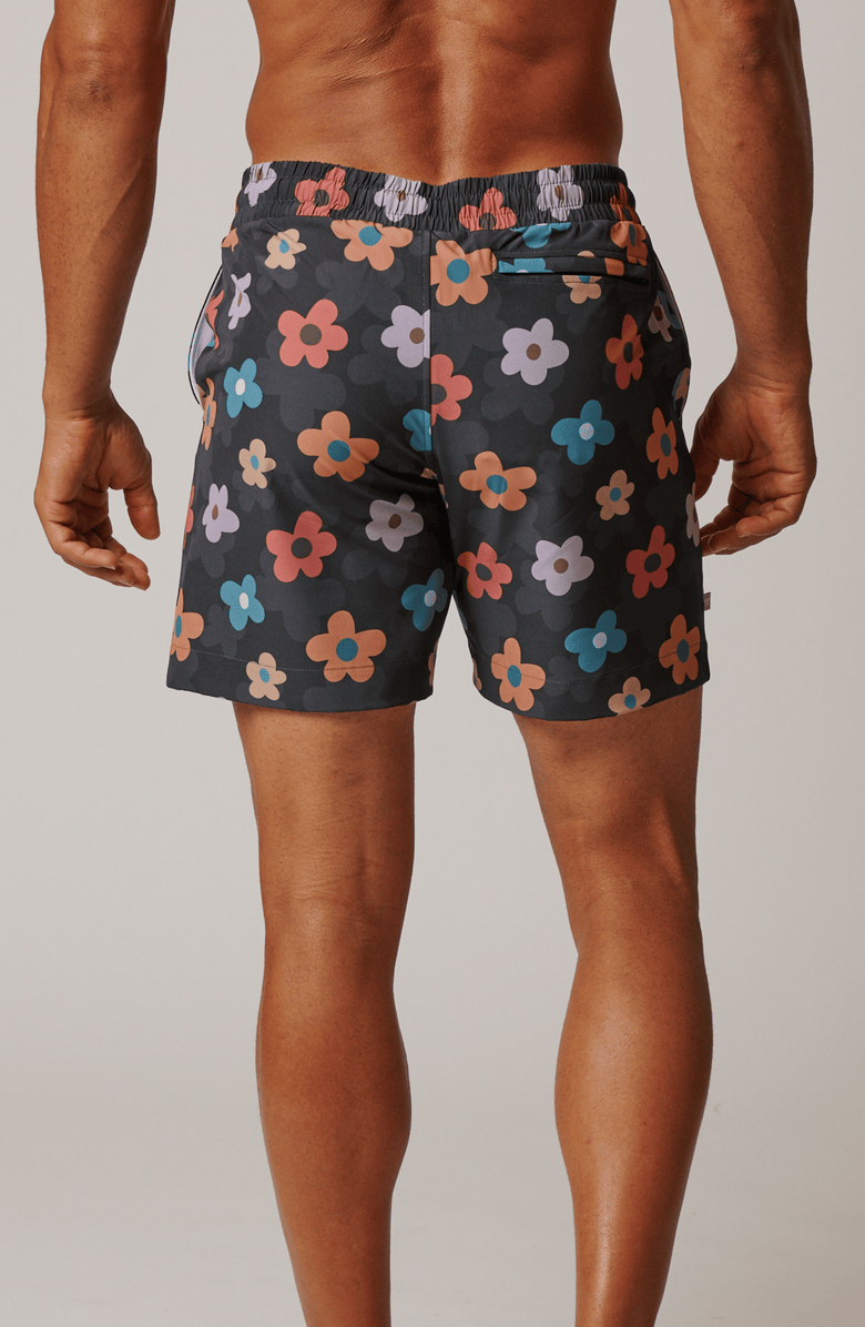 LEISURE LAB Wildflower Swim Trunk, Alternate, color, Midnight Pedal