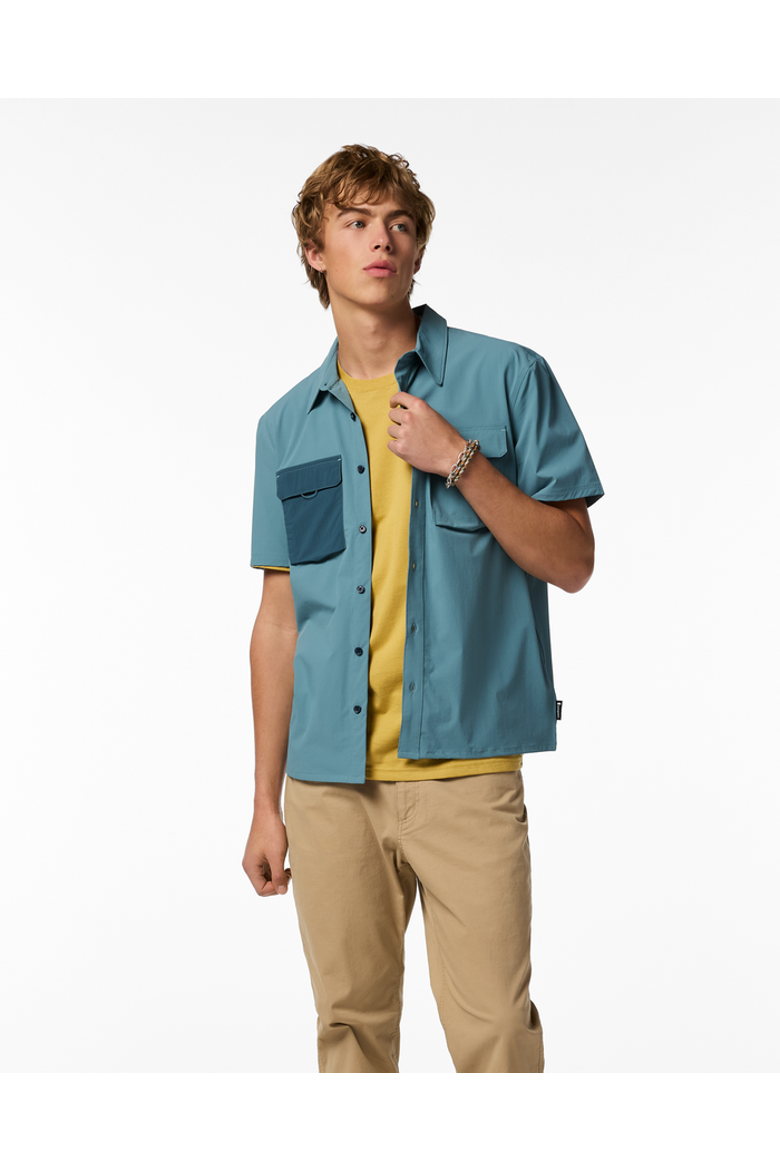 Solta Short-Sleeve Sun Shirt - Men's, Alternate, color, Everglade