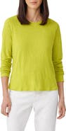 Eileen Fisher Organic Linen Long Sleeve T-Shirt