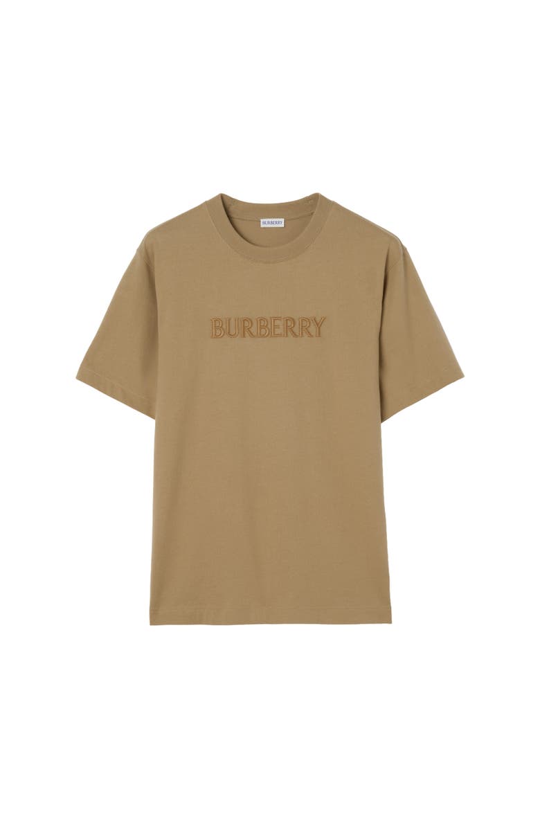Burberry Logo Cotton T-shirt, Alternate, color, Sparrow Beige