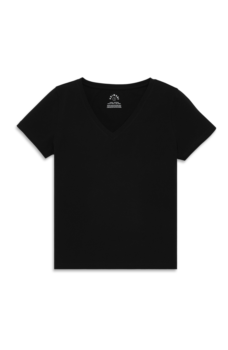 Primary Adult Easy V-Neck Tee, Main, color, Black