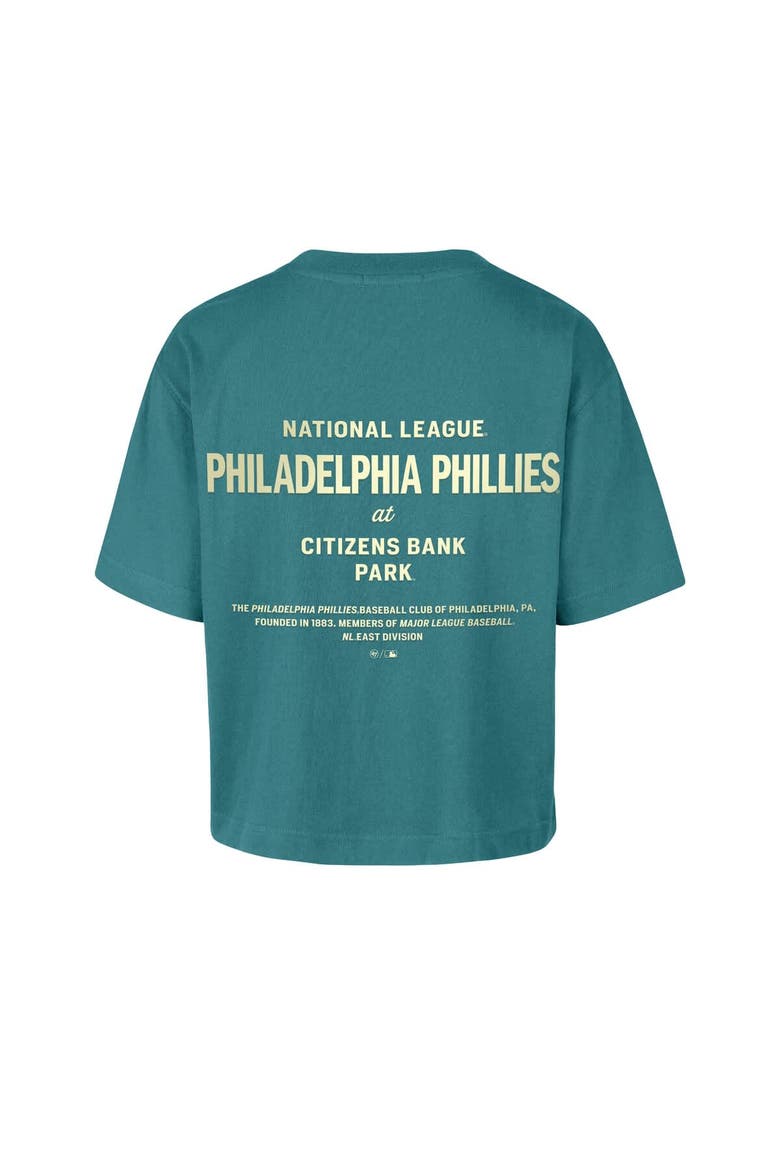 Women's '47  Teal Philadelphia Phillies Contemporary Basics Leon City T-Shirt, Alternate, color, Teal