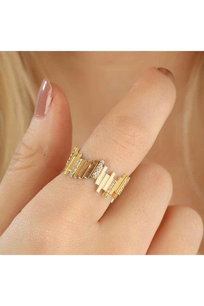 New Multiple Bar Sterling Silver Ring, Alternate, color, Gold