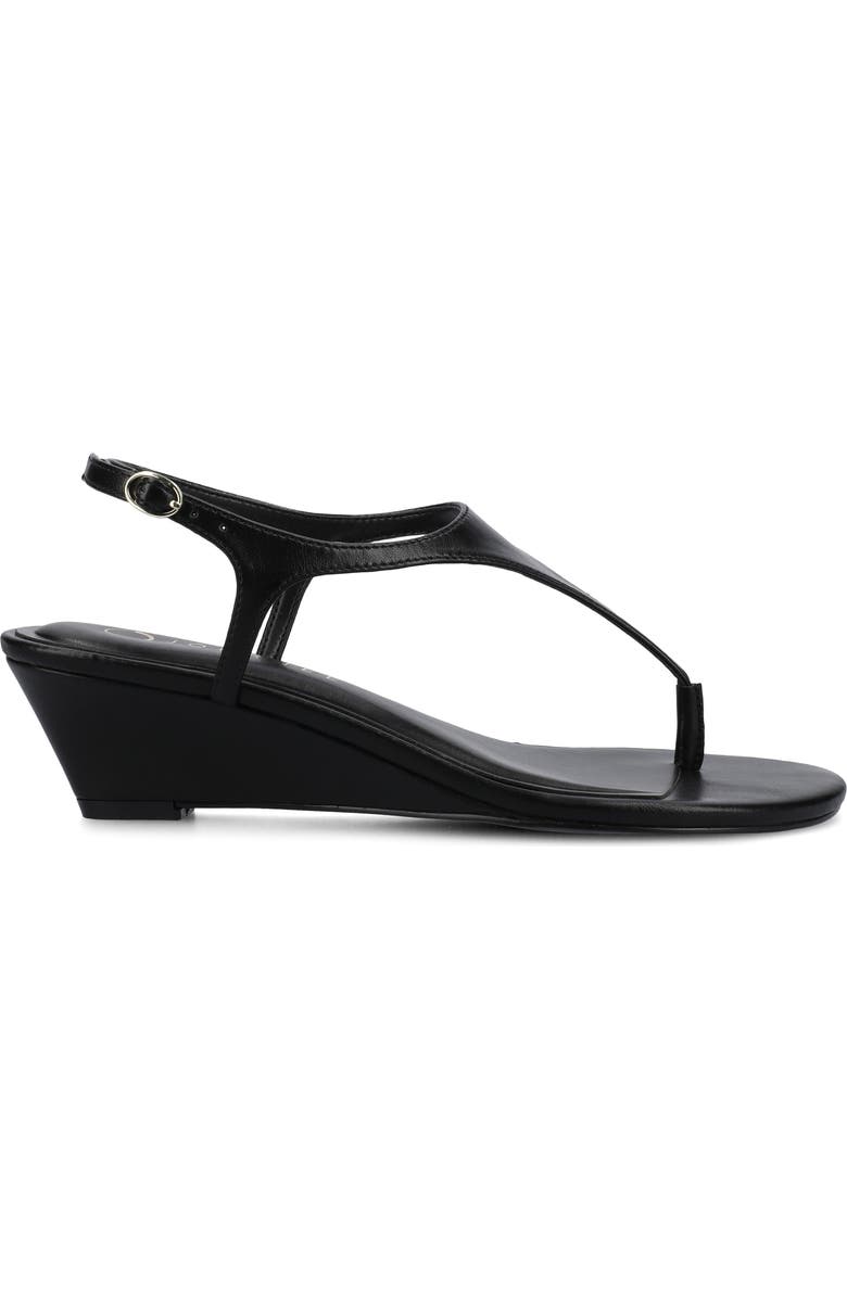 Journee Collection Kathryn Wedge Slingback Sandal, Alternate, color, Black