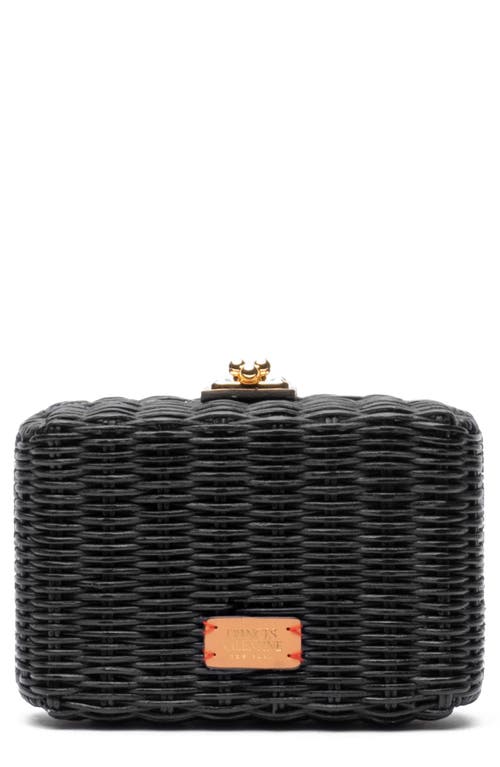 Frances Valentine Paige Wicker Box Clutch
