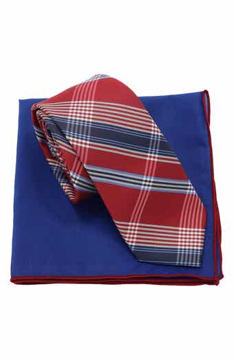 Ben Sherman Plaid Tie & Pocket Square Box Set