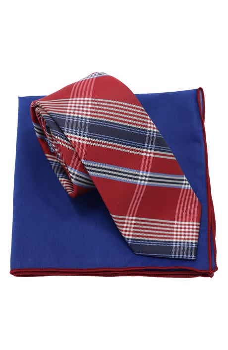 Ben Sherman Plaid Tie & Pocket Square Box Set