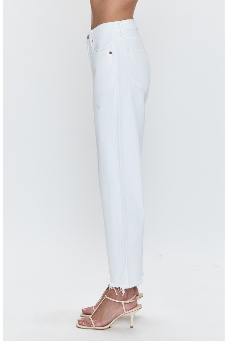 Lexi Mid Rise Bowed Straight Leg Jeans, Alternate, color, LUXE WHITE VINTAGE