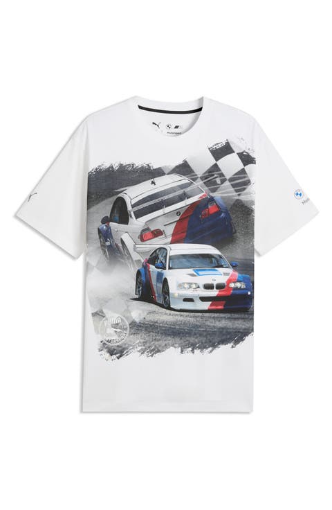 BMW M Motorsport Car Cotton Graphic T-Shirt