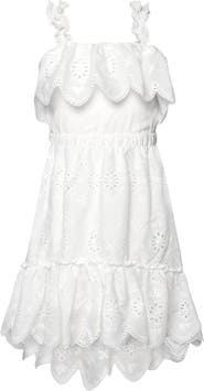 Hannah Banana Kids' Eyelet Scallop Hem Dress