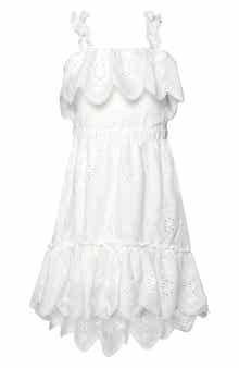 Hannah Banana Kids' Eyelet Scallop Hem Dress