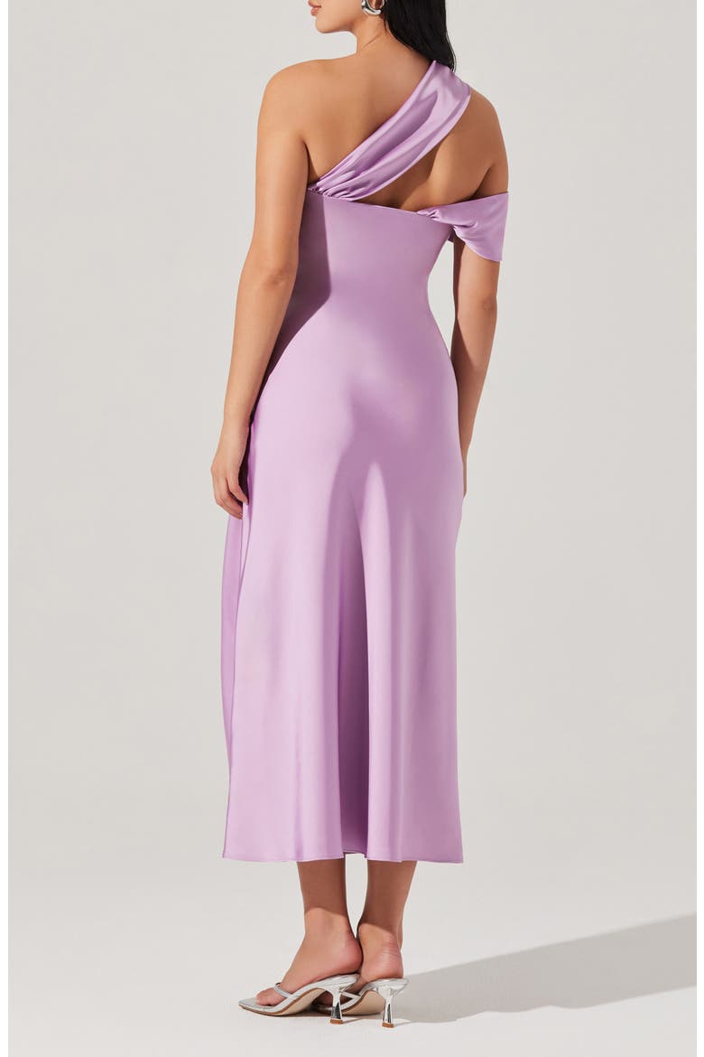 Cersei Satin Midi Dress, Alternate, color, LILAC
