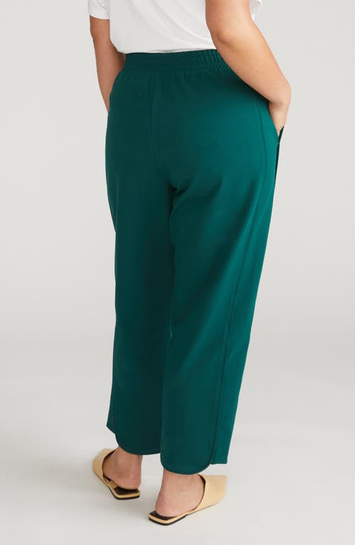 Universal Standard Varsity Pull-on Wide Leg Terry Pants In Green
