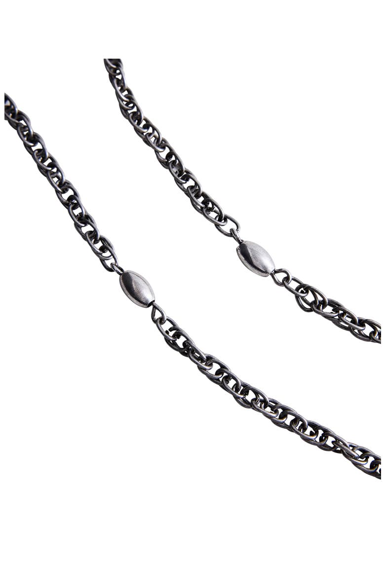 Floral Pendant Tassel Necklace, Alternate, color, SILVER