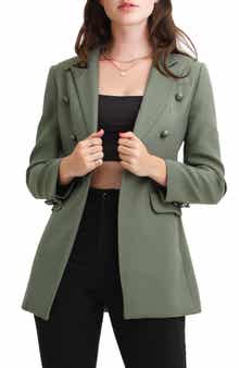 Belle & Bloom Princess Polly Textured Double-Breasted Blazer