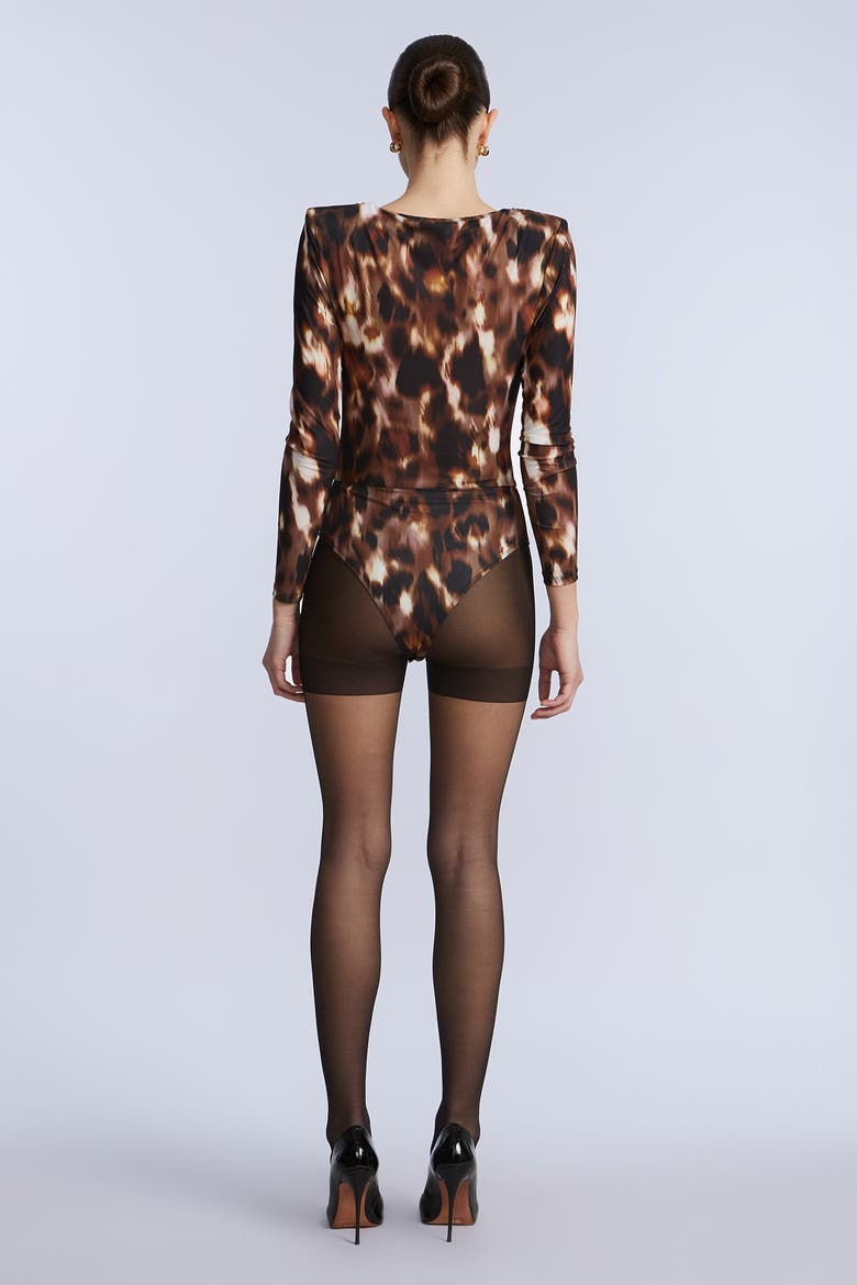 Printed Bodysuit, Alternate, color, Leopard Desert Palm Print