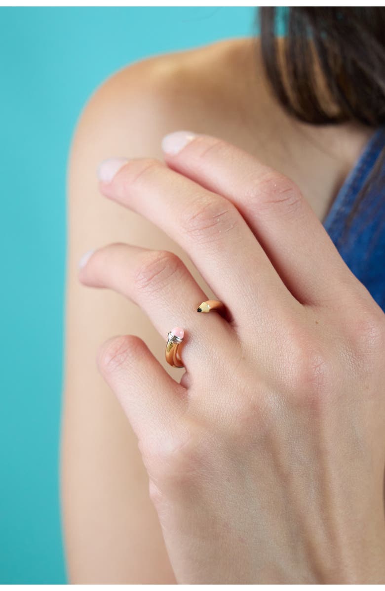 Alex and Ani Pencil Ring, Alternate, color, Two Tone