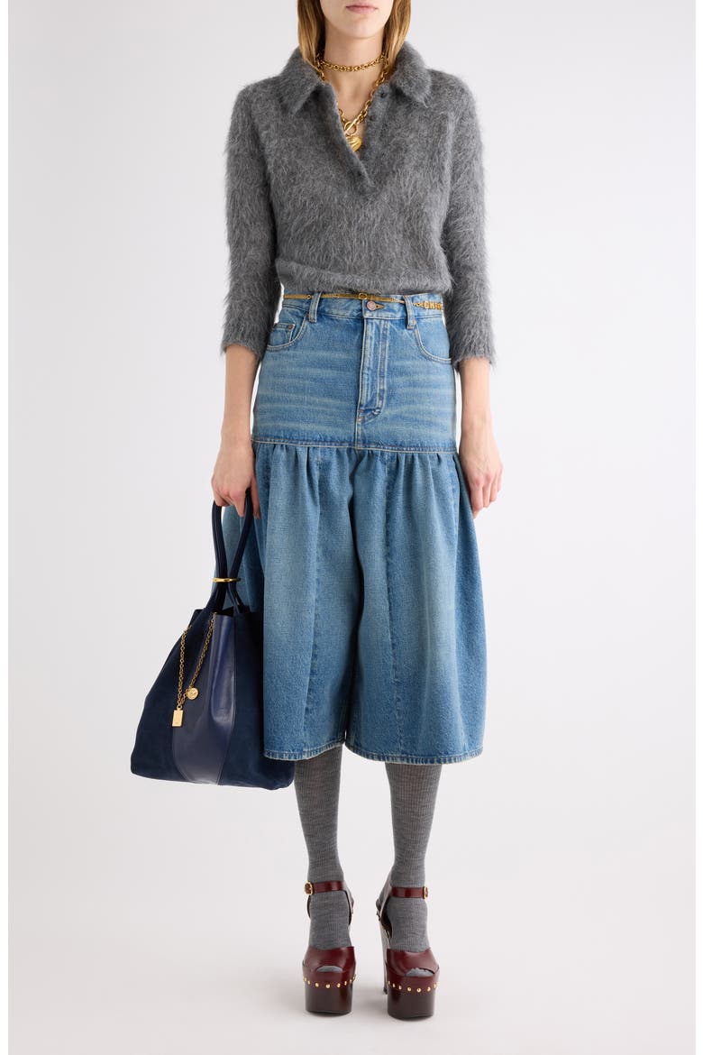 Brushed Alpaca Blend Polo Sweater, Alternate, color, SMOKY GREY