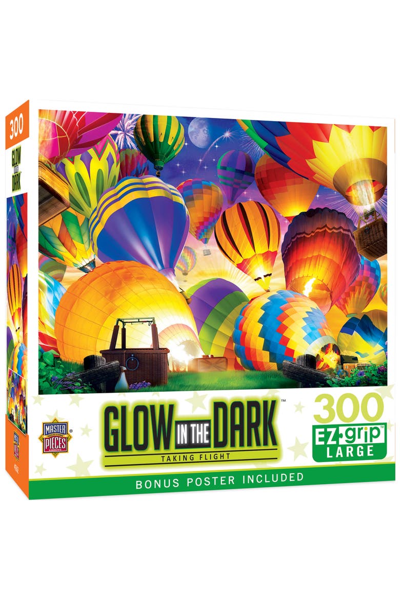 Taking Flight 300 Piece Glow Puzzle, Main, color, Multicolor
