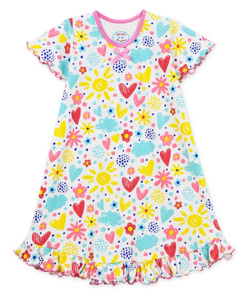 Short Sleeve Ruffle Nightgown (Toddler, Little Kid & Big Kid)