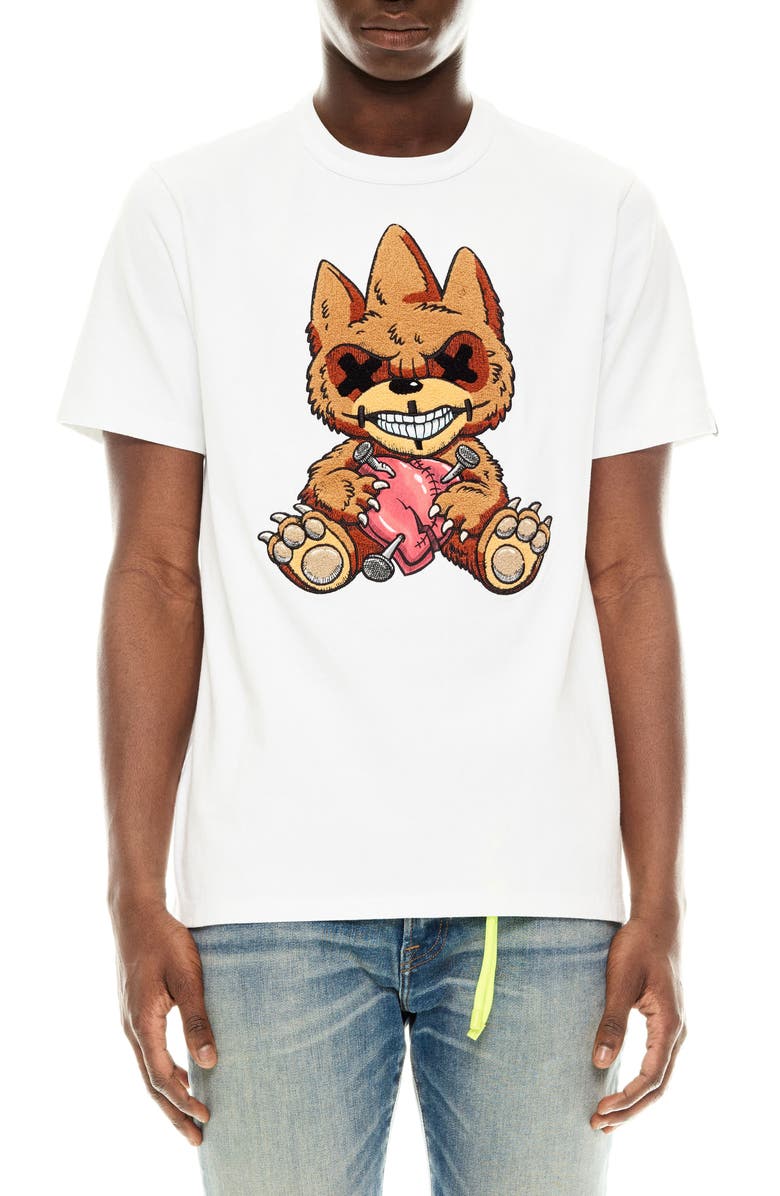 Cult of Individuality Heart Broken Appliqué T-Shirt, Main, color, 