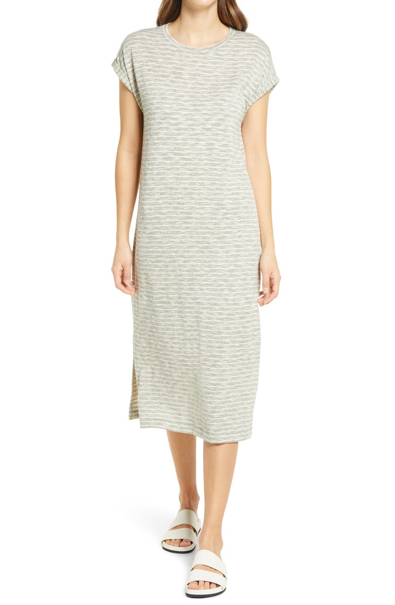 Caslon<sup>®</sup> Roll Sleeve T-Shirt Dress, Main, color, 