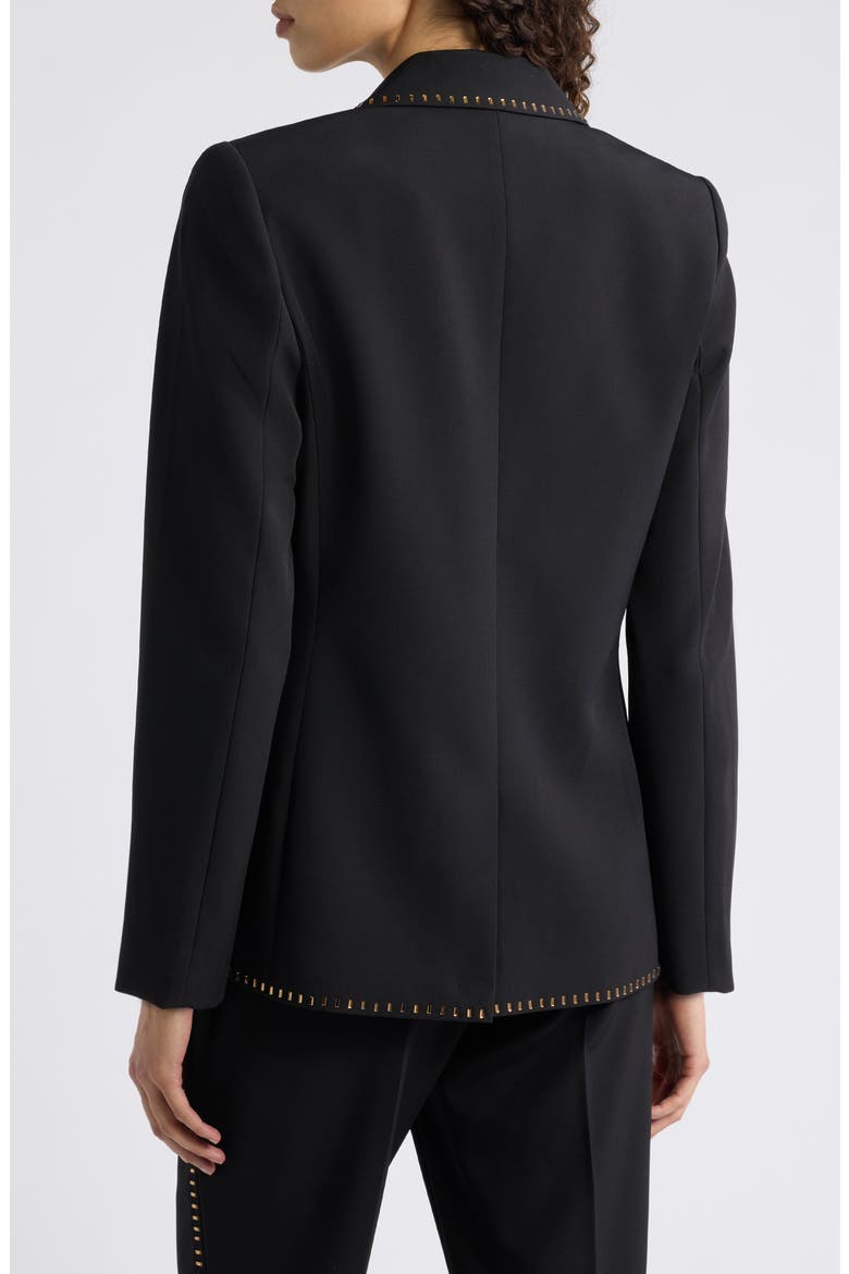 The Margaret Bar Trimmed Suit Jacket, Alternate, color, NOIR