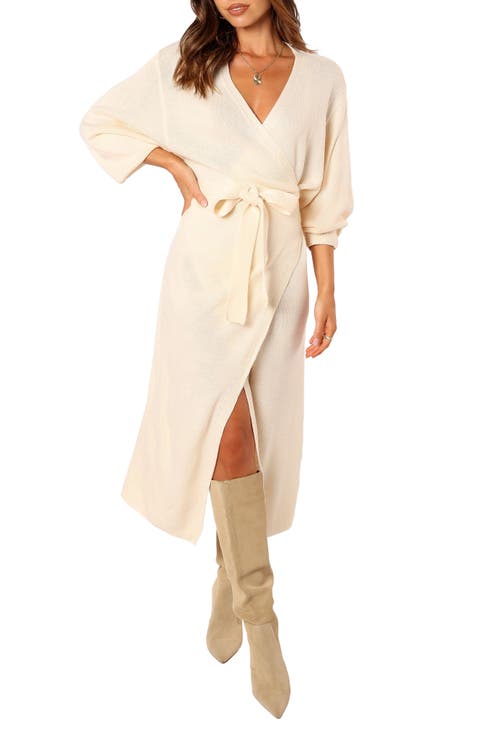 Nova Long Sleeve Maxi Wrap Dress