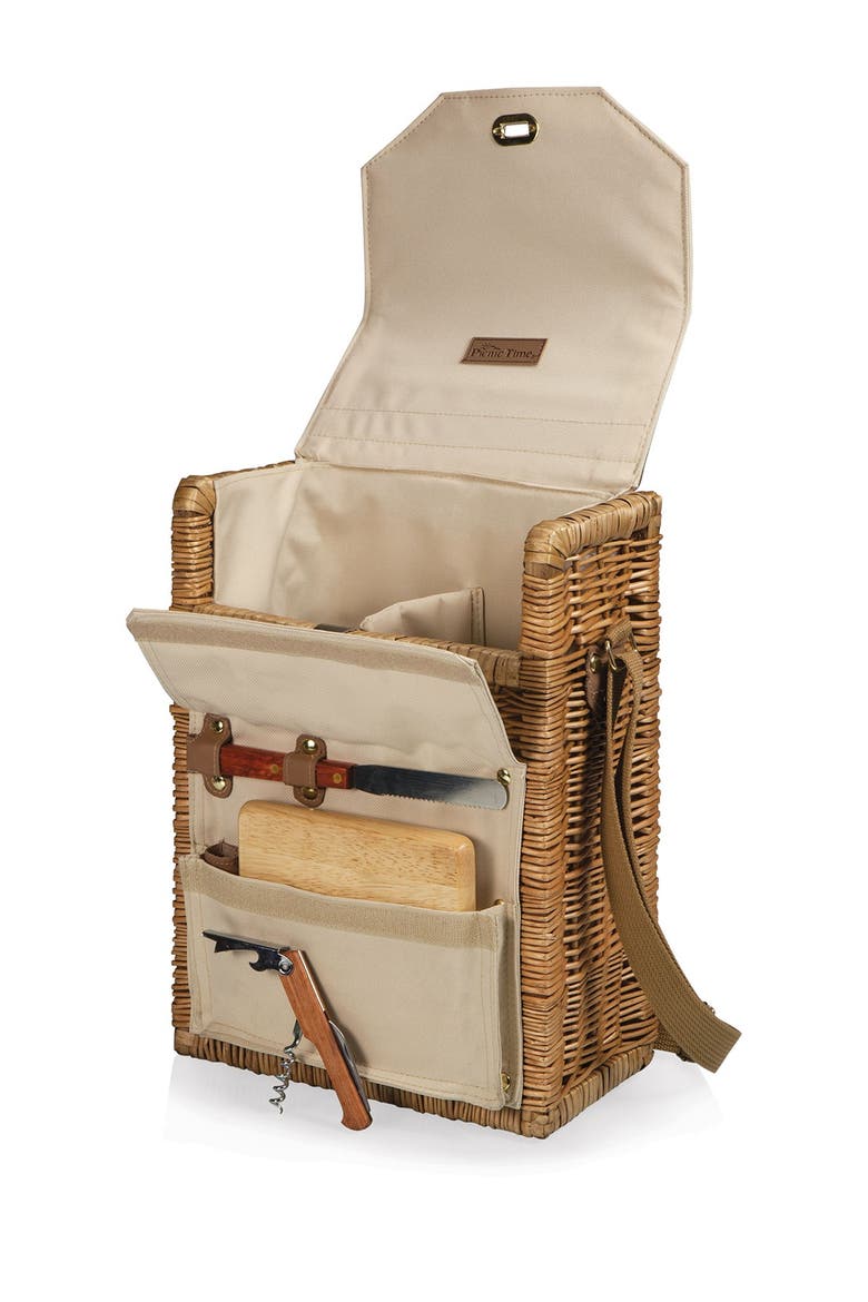 Corsica Wine & Cheese Picnic Basket, Main, color, NATURAL